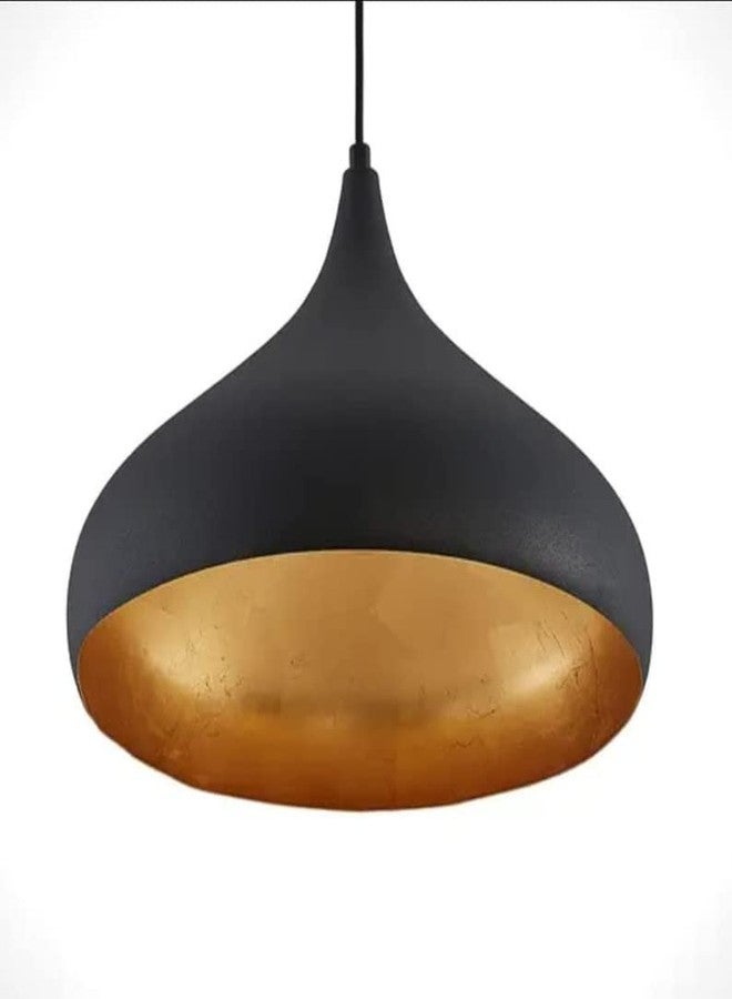 LIODOR Teardrop-Shaped Matt Black Lampshade Hanging Pendant Ceiling Lamp Light for Hallway, cafe's, Bars, Balcony compounds, Living Room, Bedroom and Interior Home Decoration (4) - Image 4